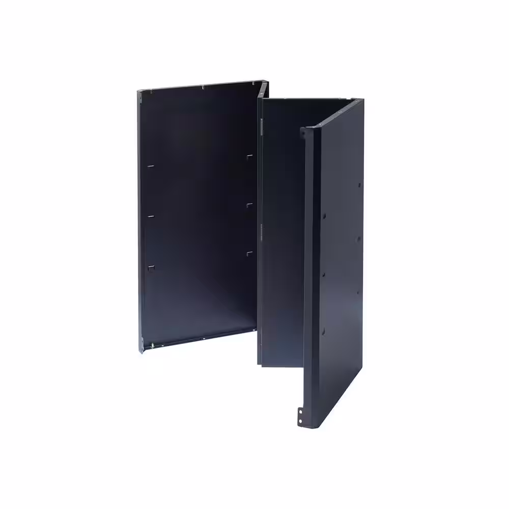 TRINITY Steel 1-Shelf Wall Mounted Garage Cabinet in Black/Silver (24 in W x 19 in H x 12 in D)