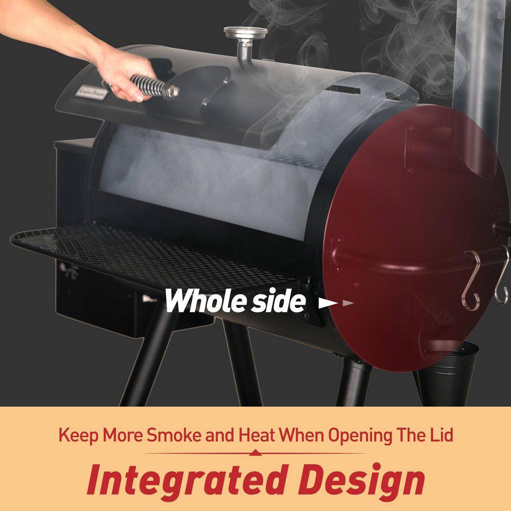 None Pellet Grill and Smoker in Black