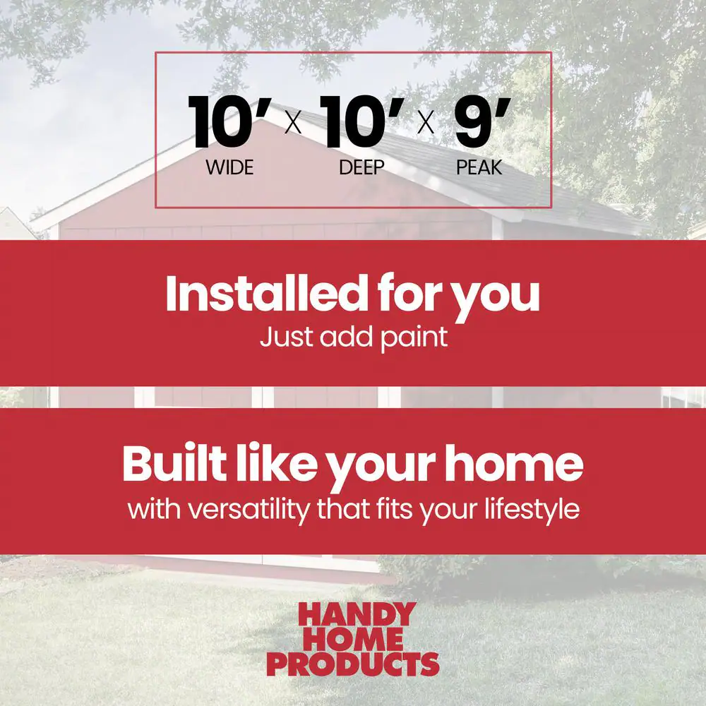 None Professionally Installed Rookwood 10 ft. x 10 ft. Backyard Wood Storage Shed with Driftwood Grey Shingles (100 sq. ft.)