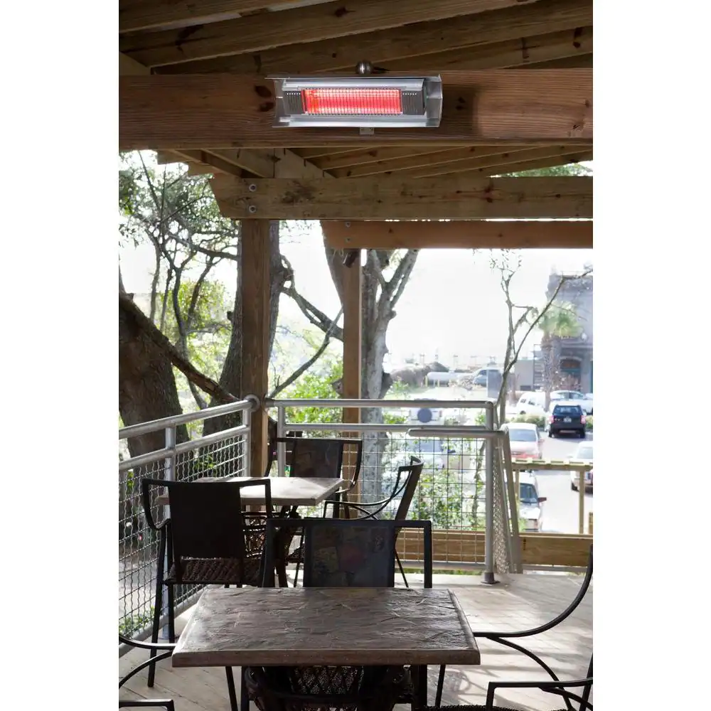 Fire Sense 1,500-Watt Stainless Steel Wall Mounted Infrared Electric Patio Heater