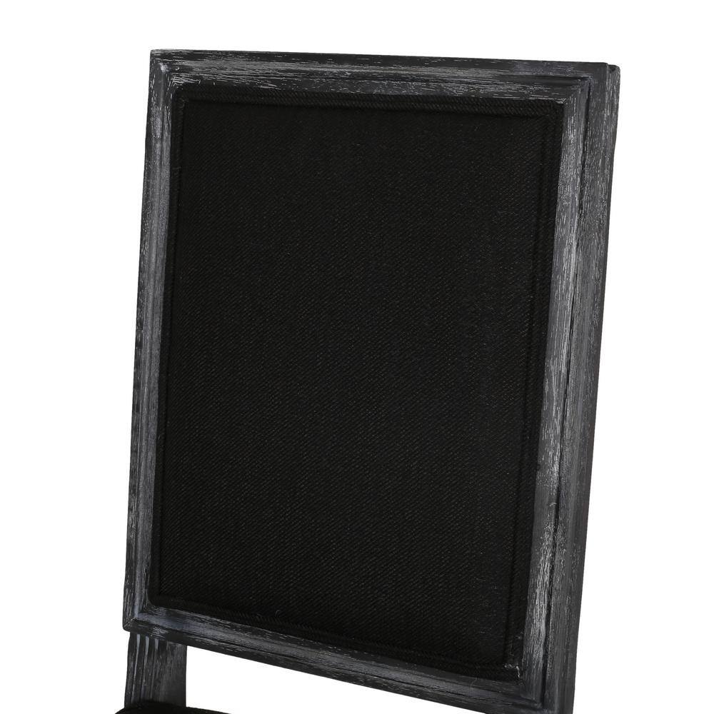 Noble House Robin Black and Gray Side Chair (Set of 2)