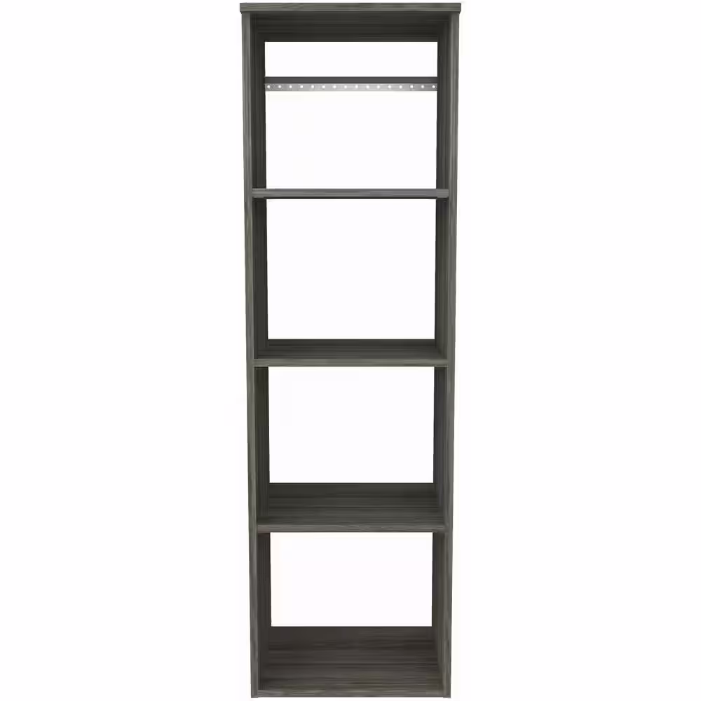 ClosetMaid Style+ 17 in. W Coastal Teak Hanging Wood Closet Tower