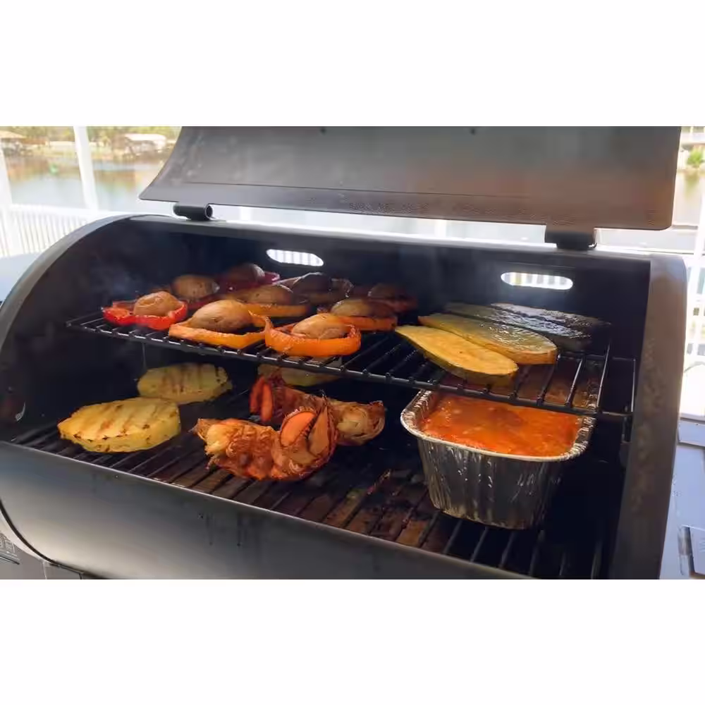 Lifesmart 510 sq. in. Cooking Surface Pellet Grill in Black with Meat Probe and Precision Digital Control