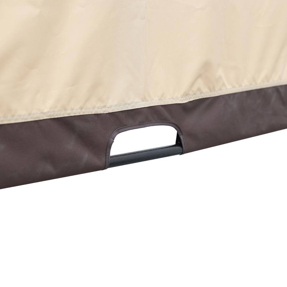 Mondawe 12 ft. x 9 ft. Patio Sunshelter Pergola Steel Frame Grape Gazebo with Retractable Shade Canopy