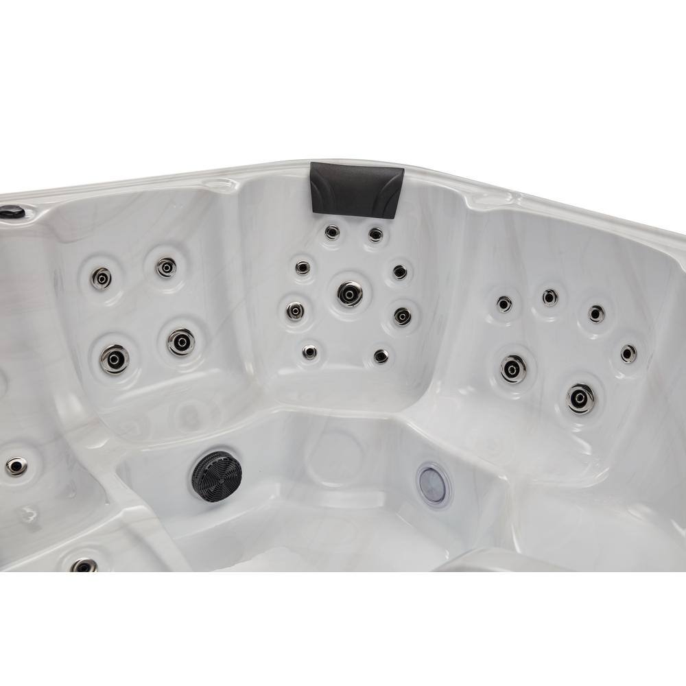 Luxury Spas Savnannah 6-Person 52-Jet Hot Tub with Lounger