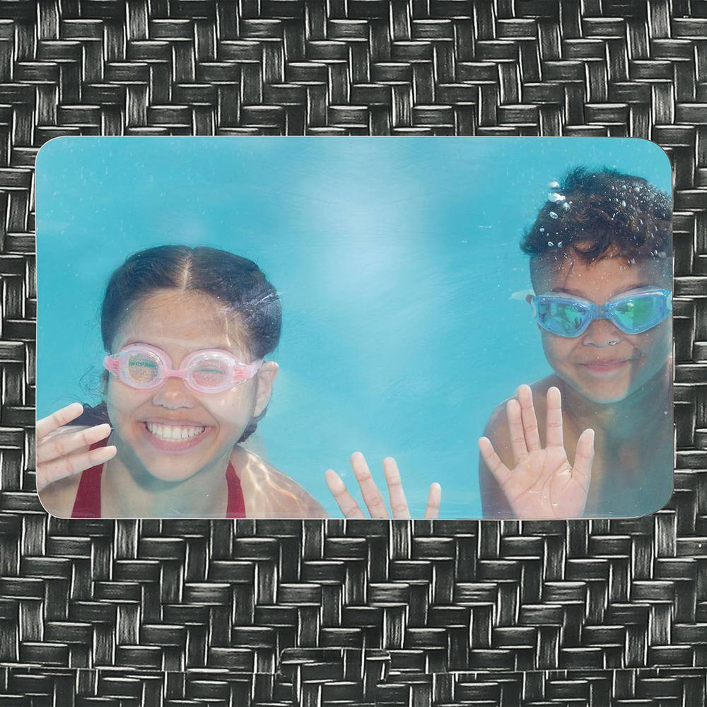 None 16 ft. Round 48 in. Deep Crystal Vue Oasis Metal Frame Swimming Pool, Dark Herringbone