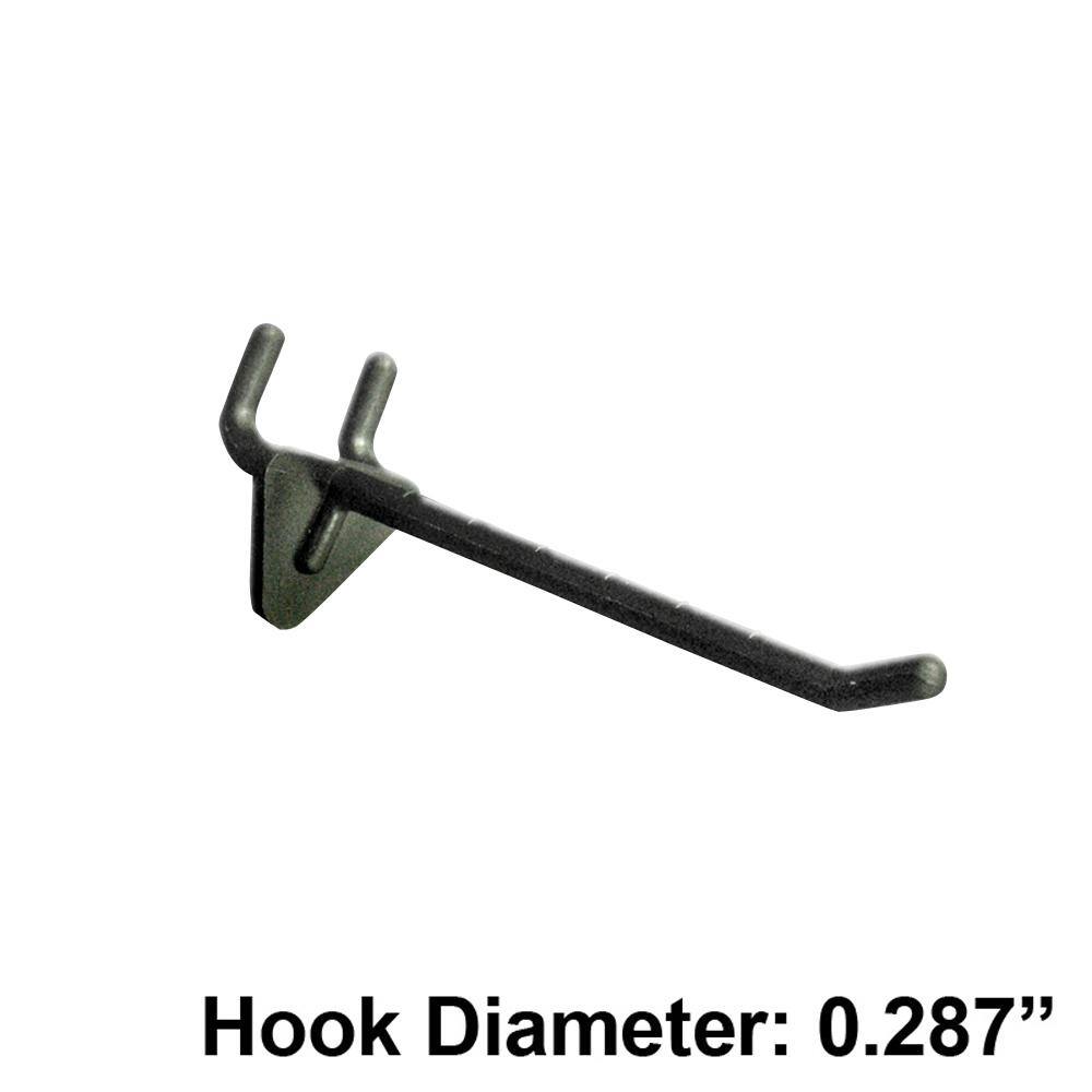 Azar Displays 4 in. Black Glass Filled Nylon Hook (Pack of 50)