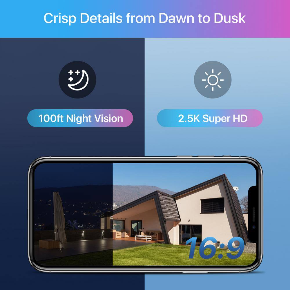 ZOSI 8-Channel 5 MP POE 2TB NVR Surveillance System with 4 Wired 4MP Outdoor Bullet Cameras, Human Detection, Audio Recording