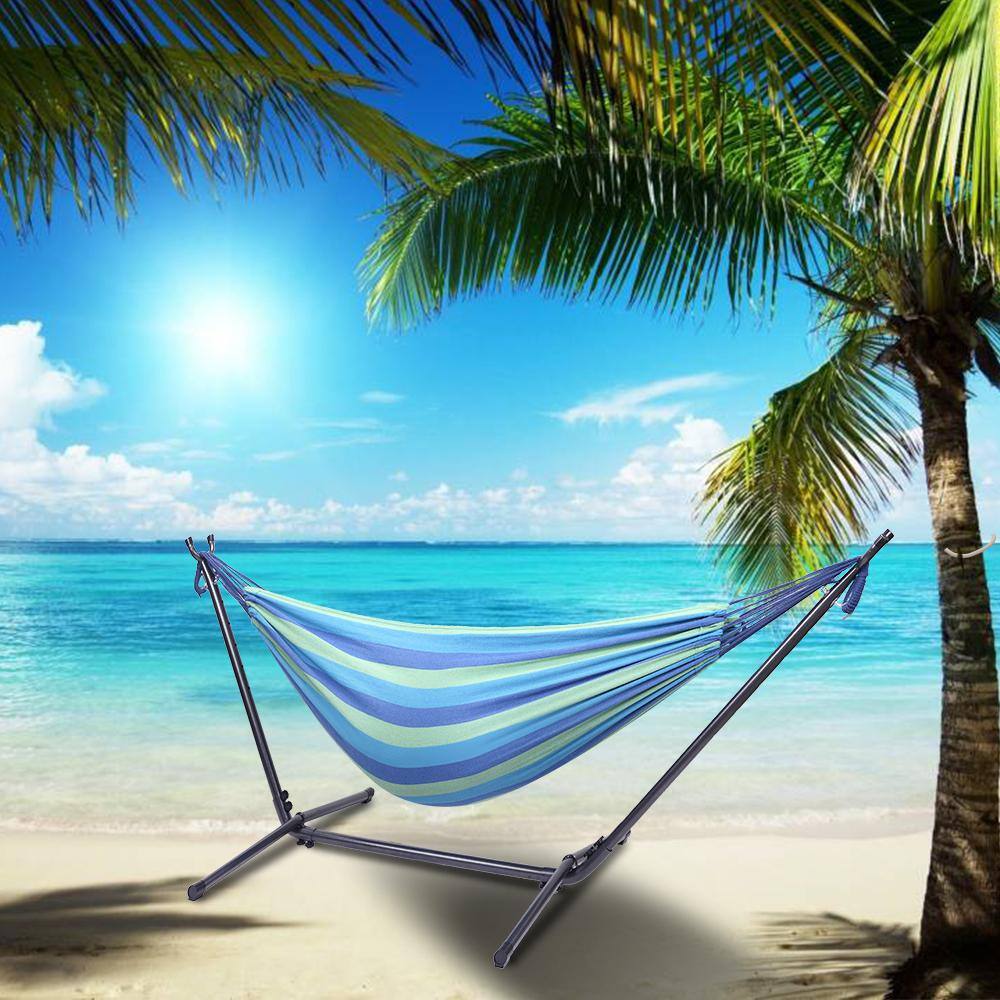 None 78.74 in. Portable Hammock Bed Hammock with Stand in Multi-Colored