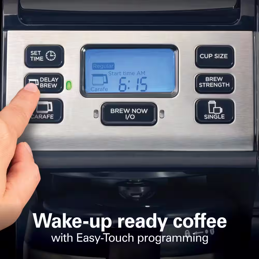 Hamilton Beach FlexBrew Trio 12-Cup Black Coffee Maker with Thermal Carafe