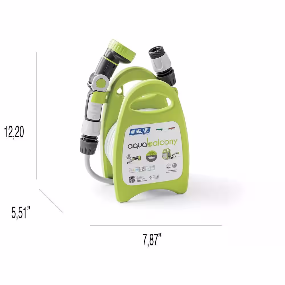 None 3/8 in. Dia x 33 ft. Hose with Hose Hanger Aqua Balcony