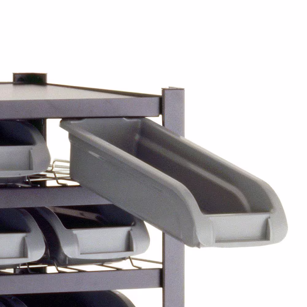 Sandusky 57 in. H x 44 in. W x 16 in. D Steel Commercial Bin Shelving Unit in Gray