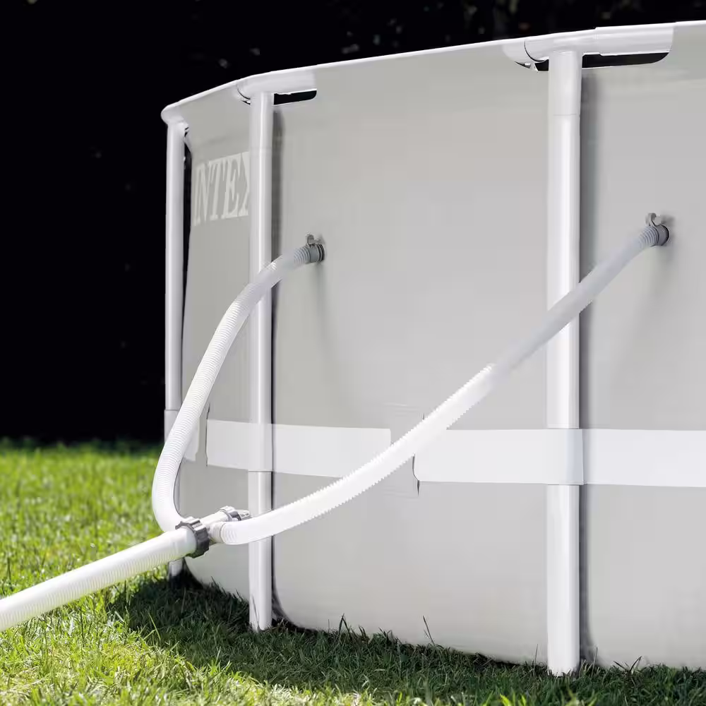 Intex 18 ft. x 48 in. Prism Frame Above Ground Swimming Pool Set with Pump