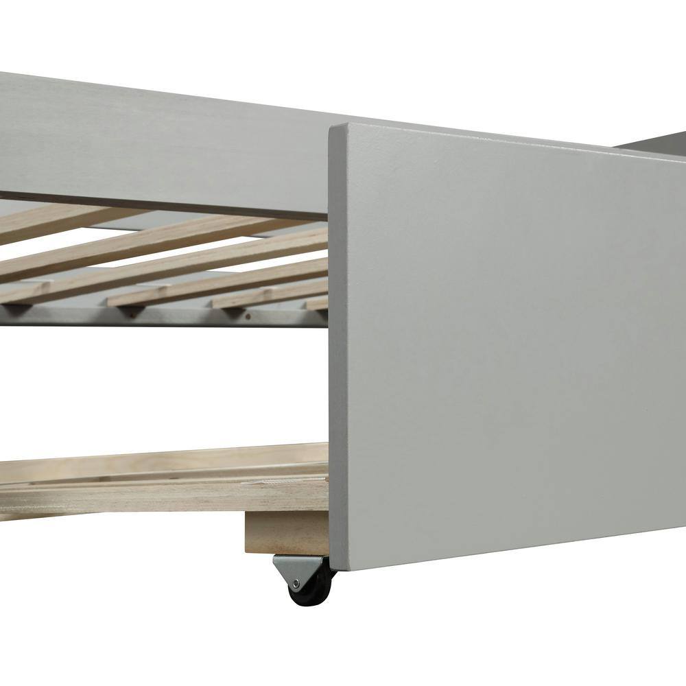 Harper & Bright Designs Gray Varley Twin Daybed with Trundle