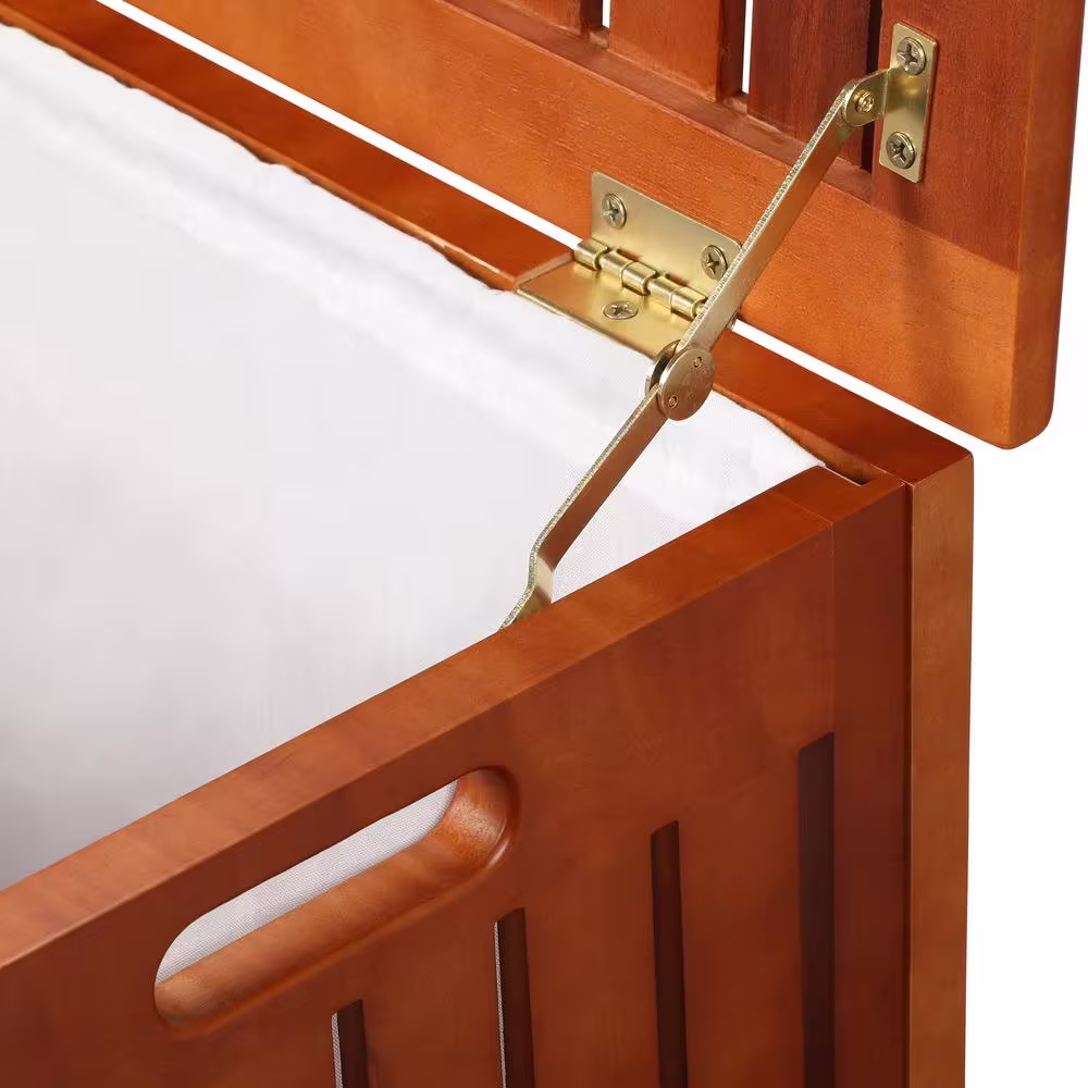 Oceanstar Solid Wood Spa Laundry Hamper