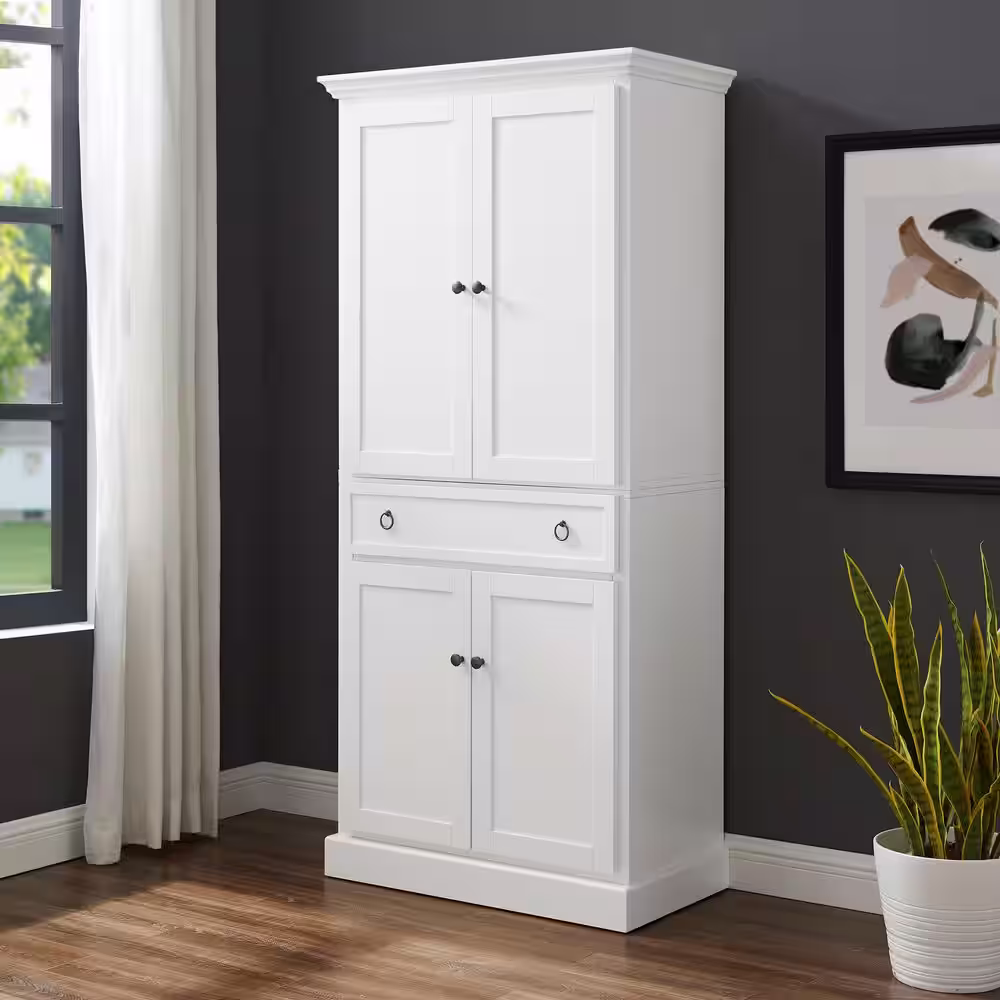 CROSLEY FURNITURE Winston White Storage Pantry