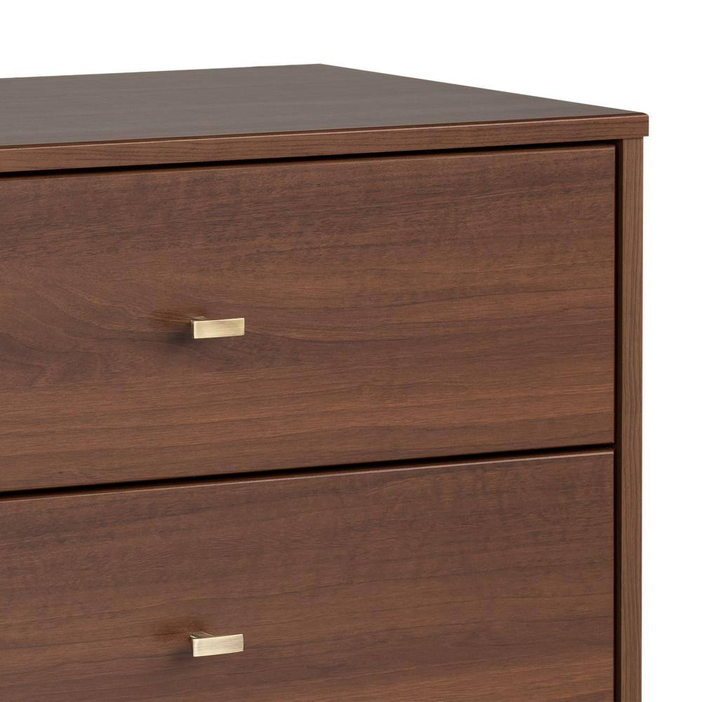 None Milo Mid Century Modern 6-Drawer Dresser 33 in. H x 52.25 in. W x 16 in. D