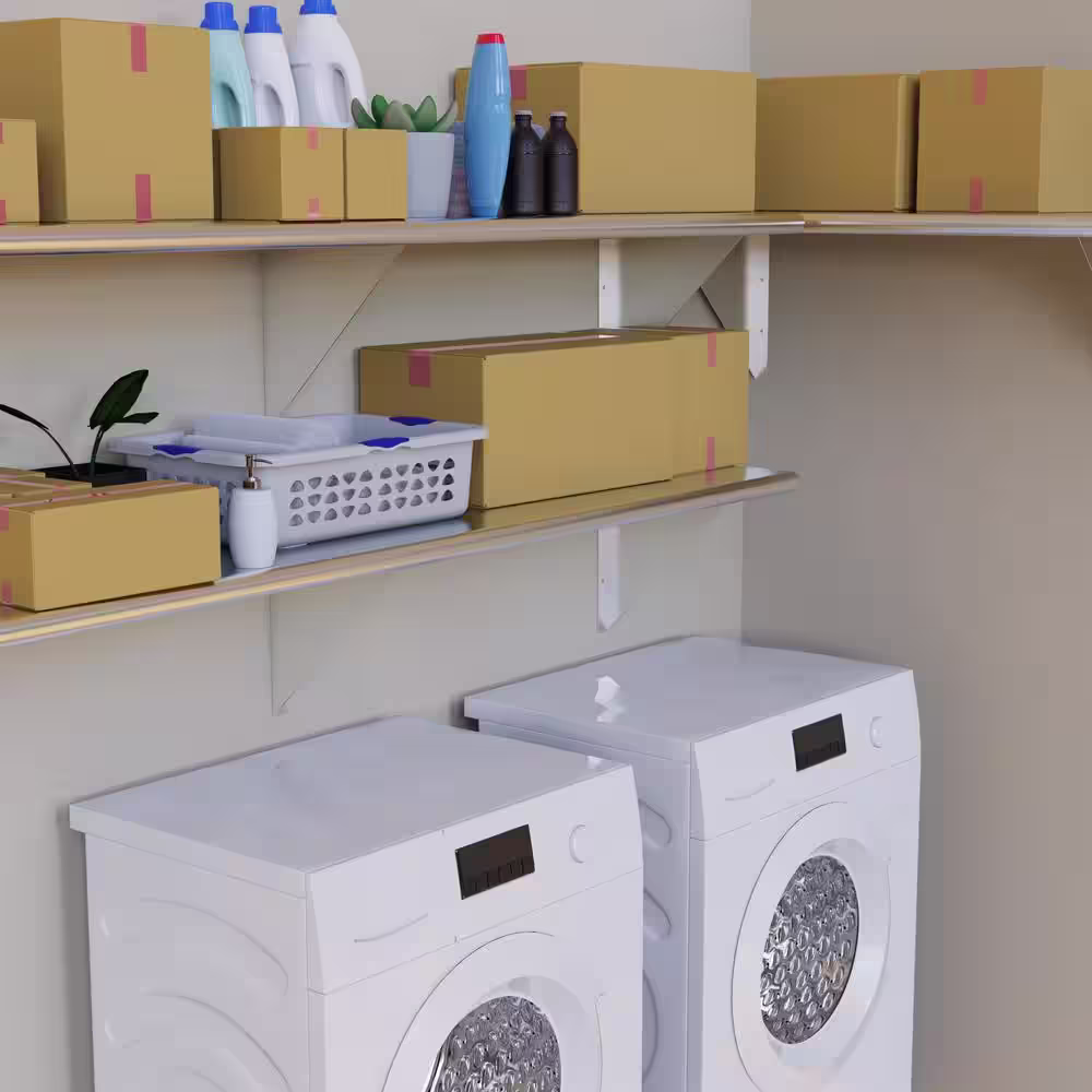 None 18 in. x 72 in. Stainless Steel Wall Shelf Kitchen, Restaurant, Garage, Laundry, Utility Room Metal Shelf with Brackets