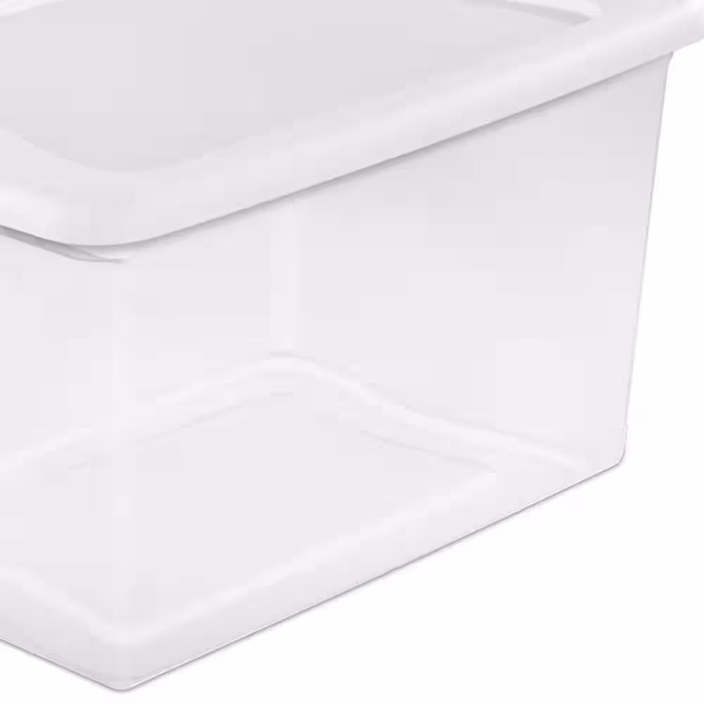 Sterilite 64 qt. Plastic Latching Storage Box Containers in Clear, 12-Pack