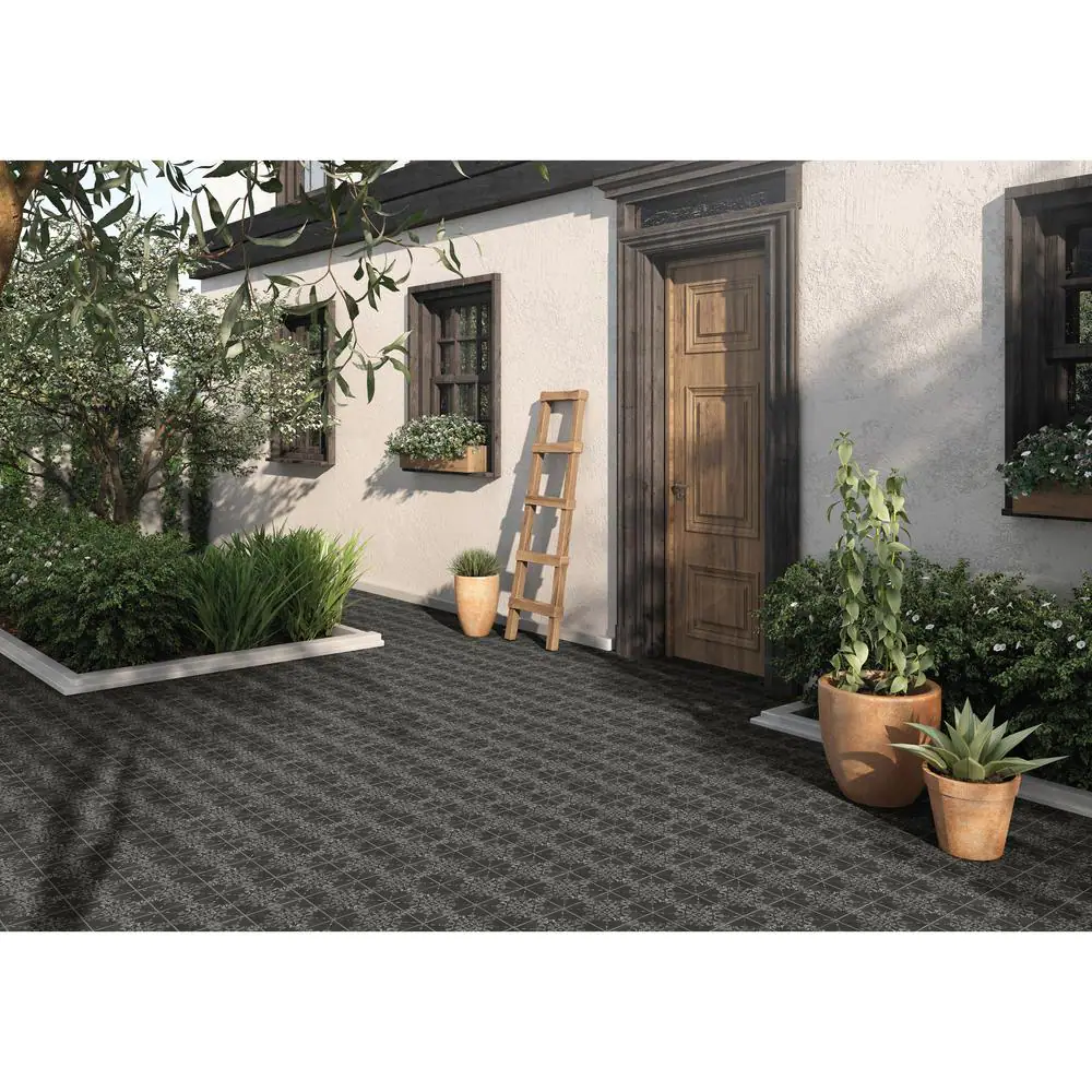 Marazzi Moroccan Concrete Charcoal 8 in. x 8 in. Glazed Porcelain Decorative Floor and Wall Tile (11 sq. ft./Case)