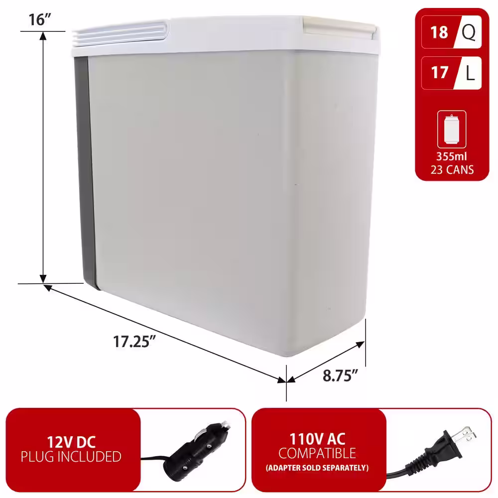 Koolatron 17 Qt. (18L) Compact Thermoelectric Cooler
