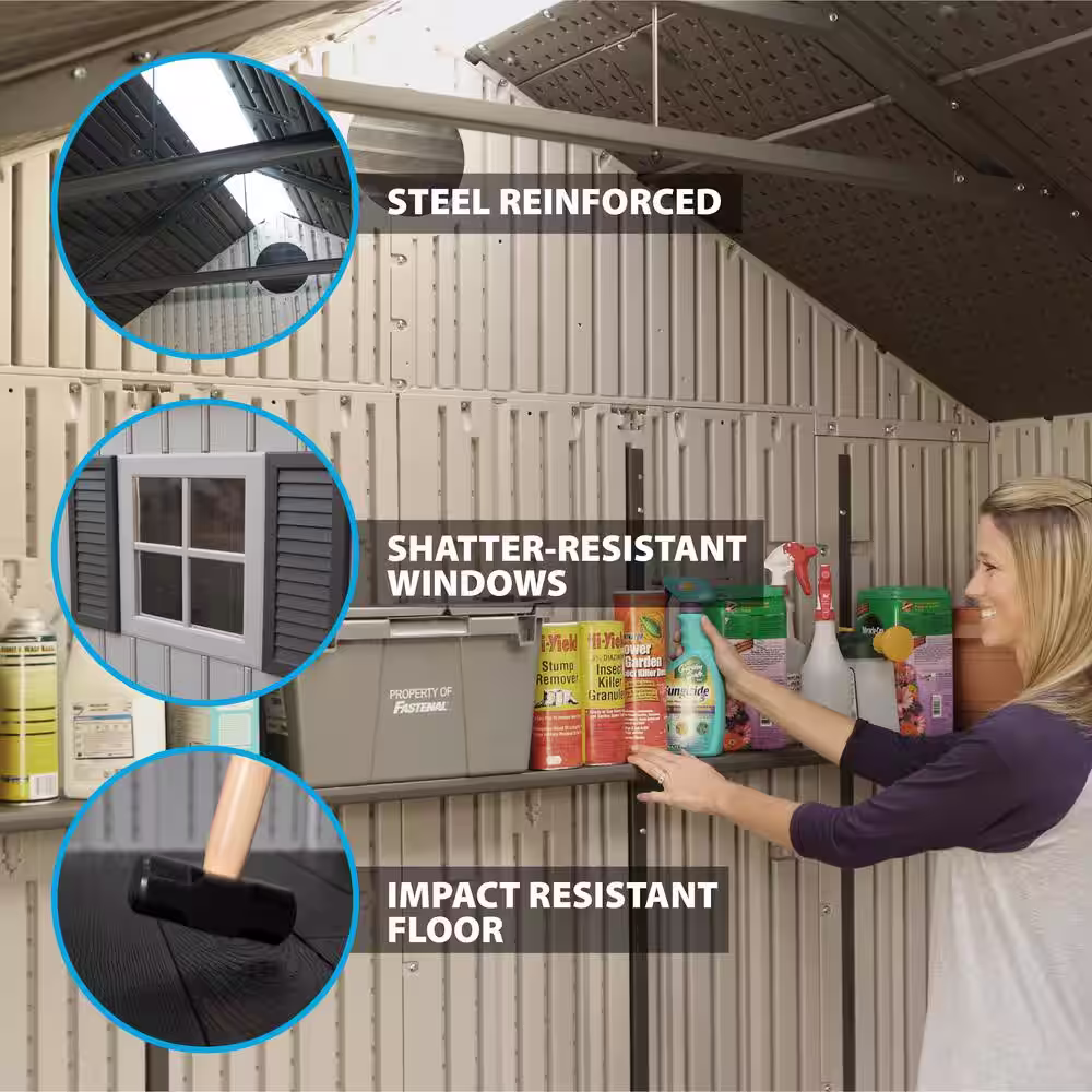 Lifetime 20 ft. x 8 ft. Resin Garden Building Shed