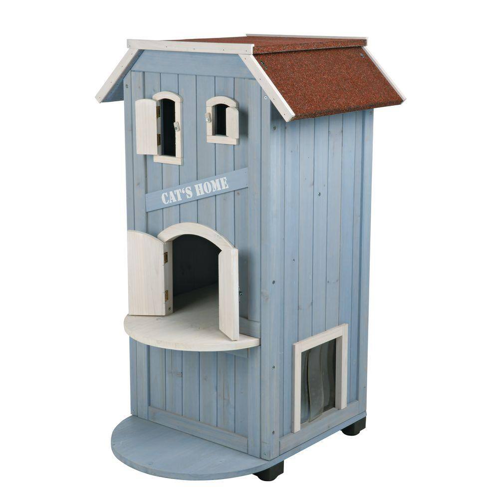 TRIXIE 22 in. L x 23 in. W x 37 in. W 3-Story Cat's Home