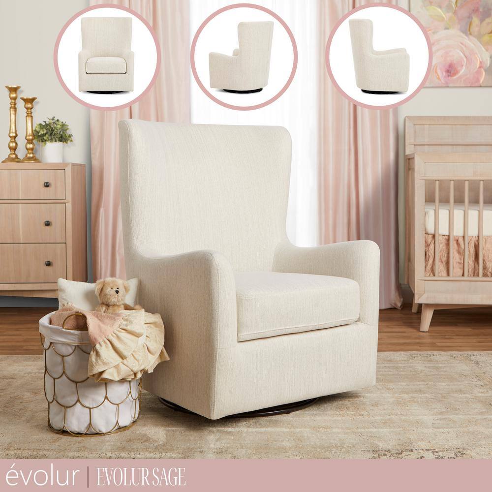 Evolur Sage Thunder Swivel Glider/Ergonomic Design/Easy Assembly Glider