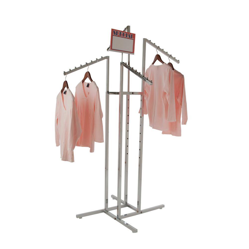 Econoco Chrome Steel Clothes Rack 36 in. W x 72 in. H
