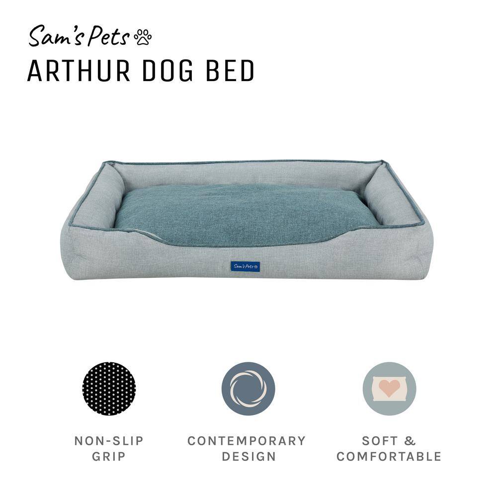 Sam's Pets Arthur Large Gray Dog Bed