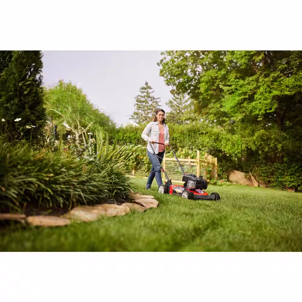 Troy-Bilt 21 in. 140 cc Briggs and Stratton Gas Push Lawn Mower with Mulching Kit Included