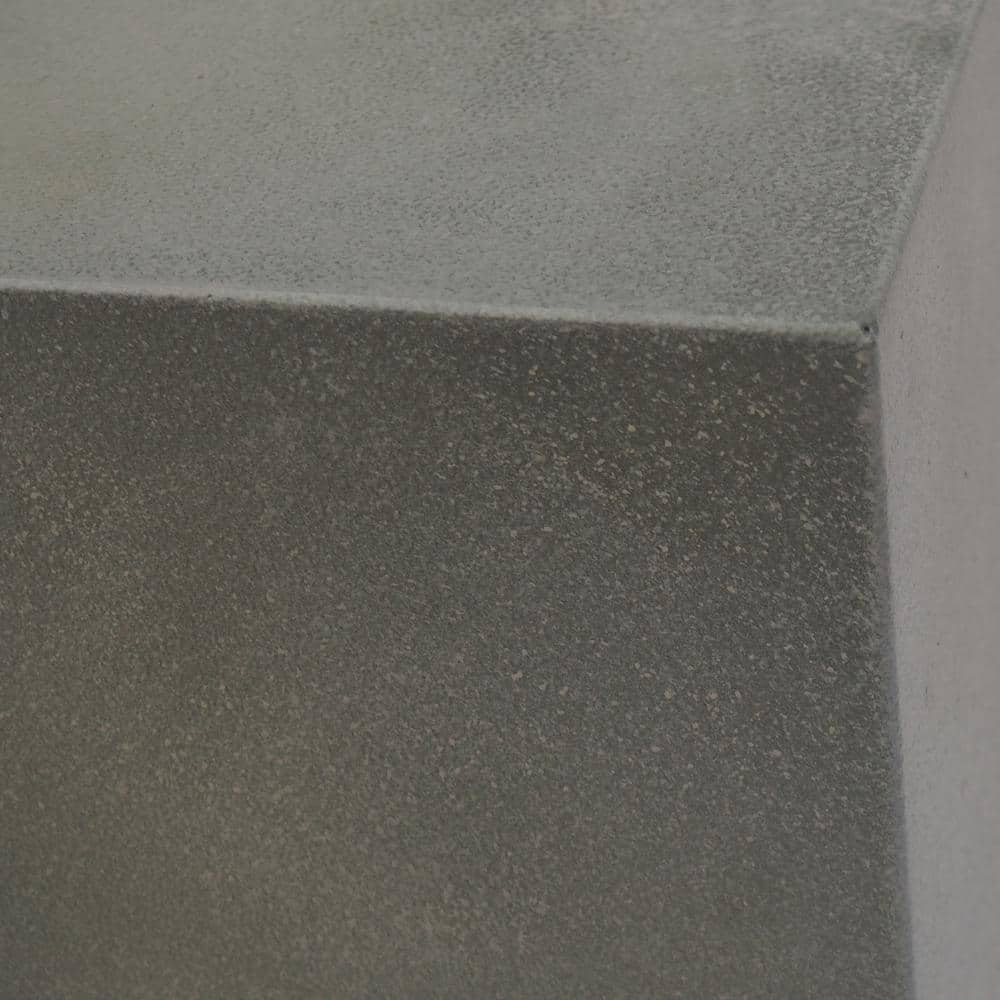 Noble House Wellington 15.25 in. x 19.75 in. Rectangular Concrete Propane Fire Pit in Dark Grey with Tank Holder