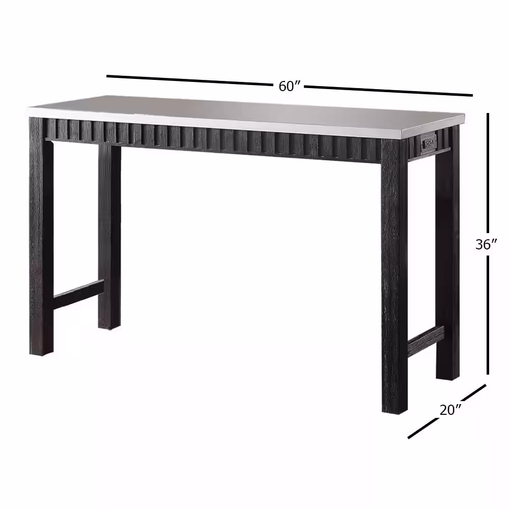 Acme Furniture Necalli 1 -Piece Rectangle Marble Top Counter Height Set