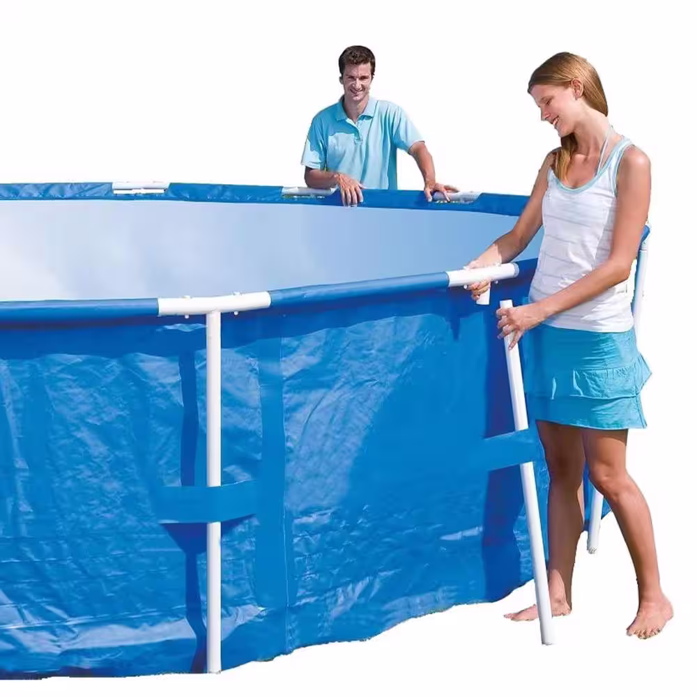 Bestway 15 ft. x 48 in. D Round Soft Side Side Steel Pro Frame Above Ground Swimming Pool