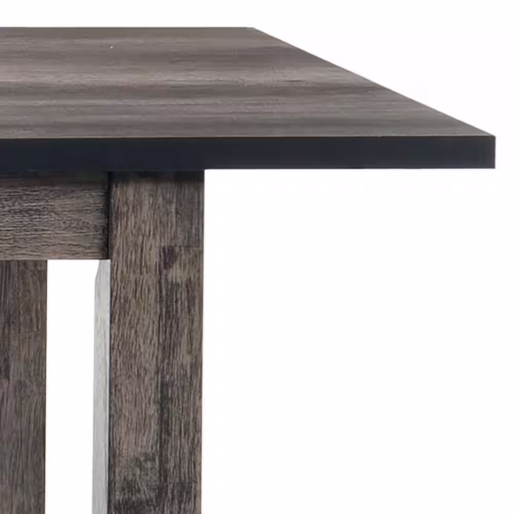 None Grayson Rustic Gray Oak Dining Table