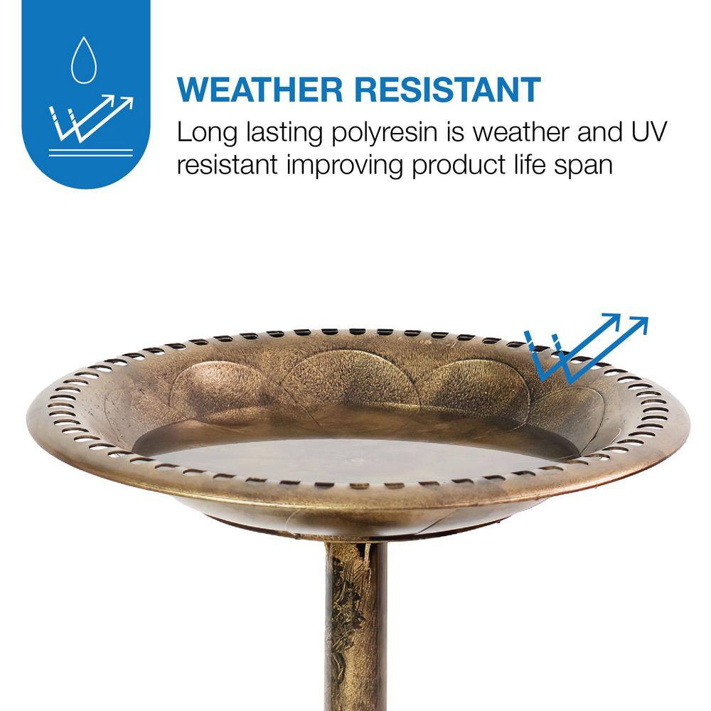Patio Premier Brushed Bronze Birdbath with Planter
