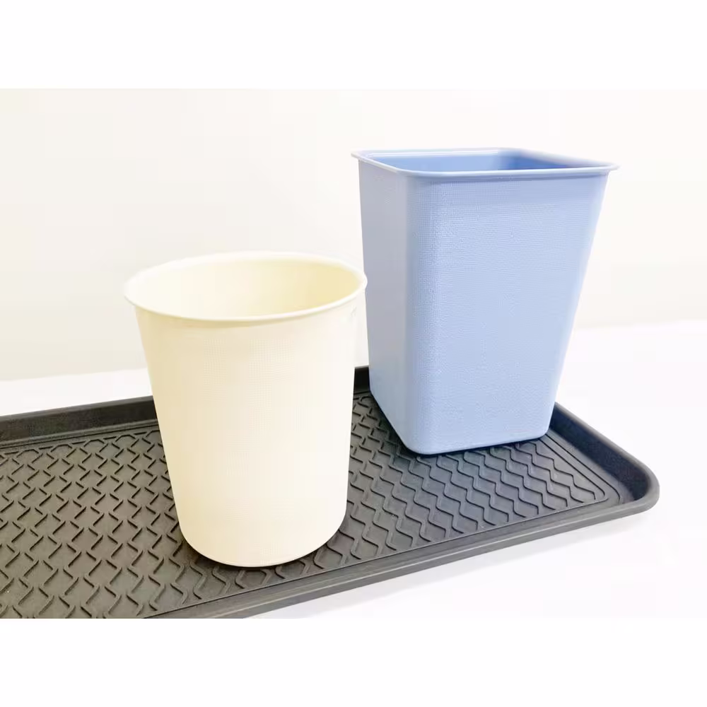 Ottomanson Black 15 in. x 30 in. Polypropylene Utility Boot Tray