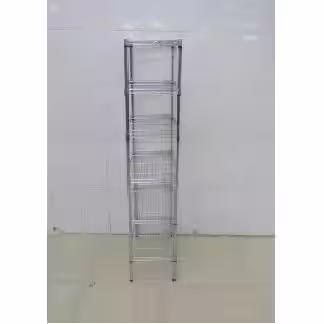 HDX 6-Tier Steel Wire Shelving Unit in Chrome (24 in. W x 60 in. H x 14 in. D)