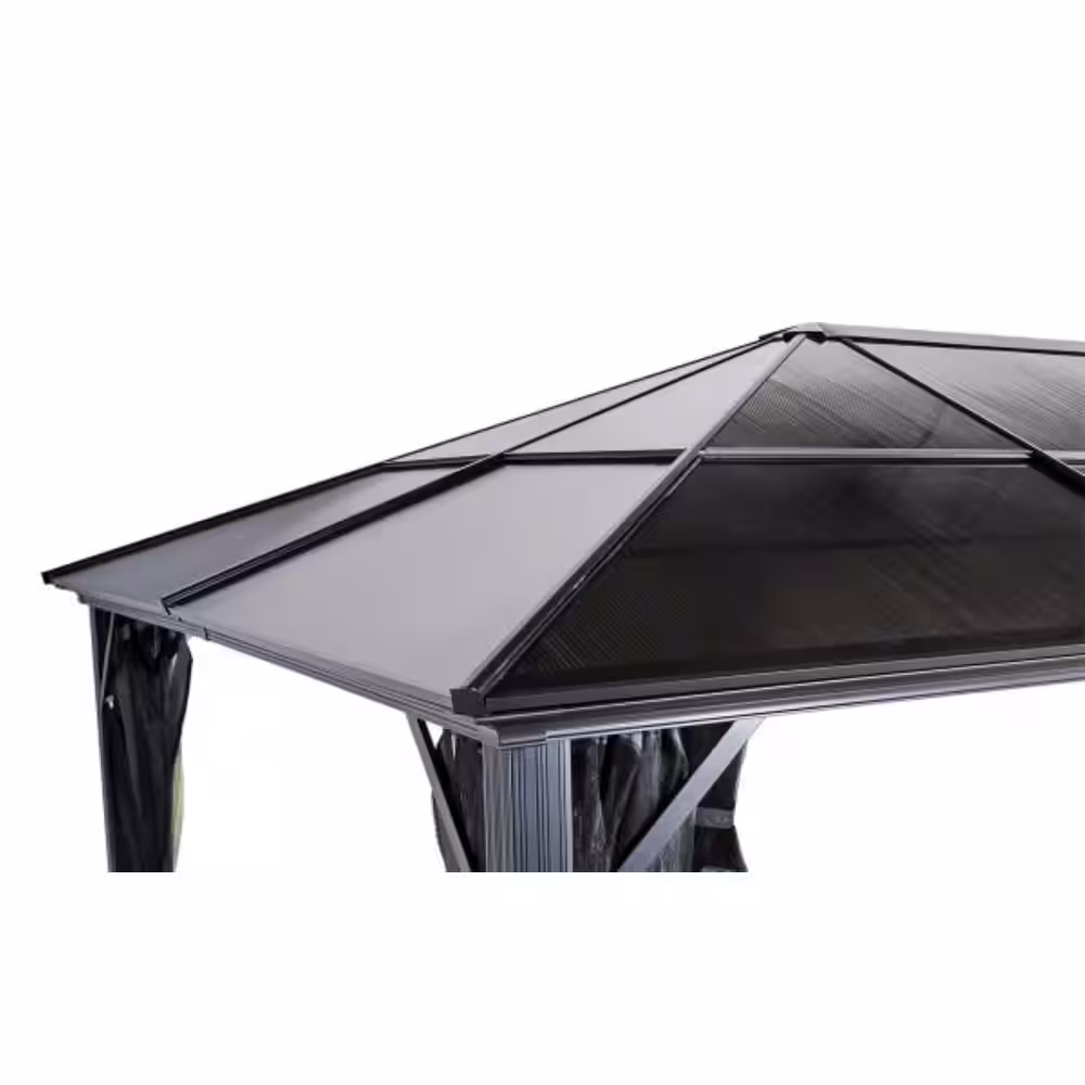 Sojag Meridien 10 ft. x 14 ft. Dark Grey Rustproof Aluminum Framed Gazebo