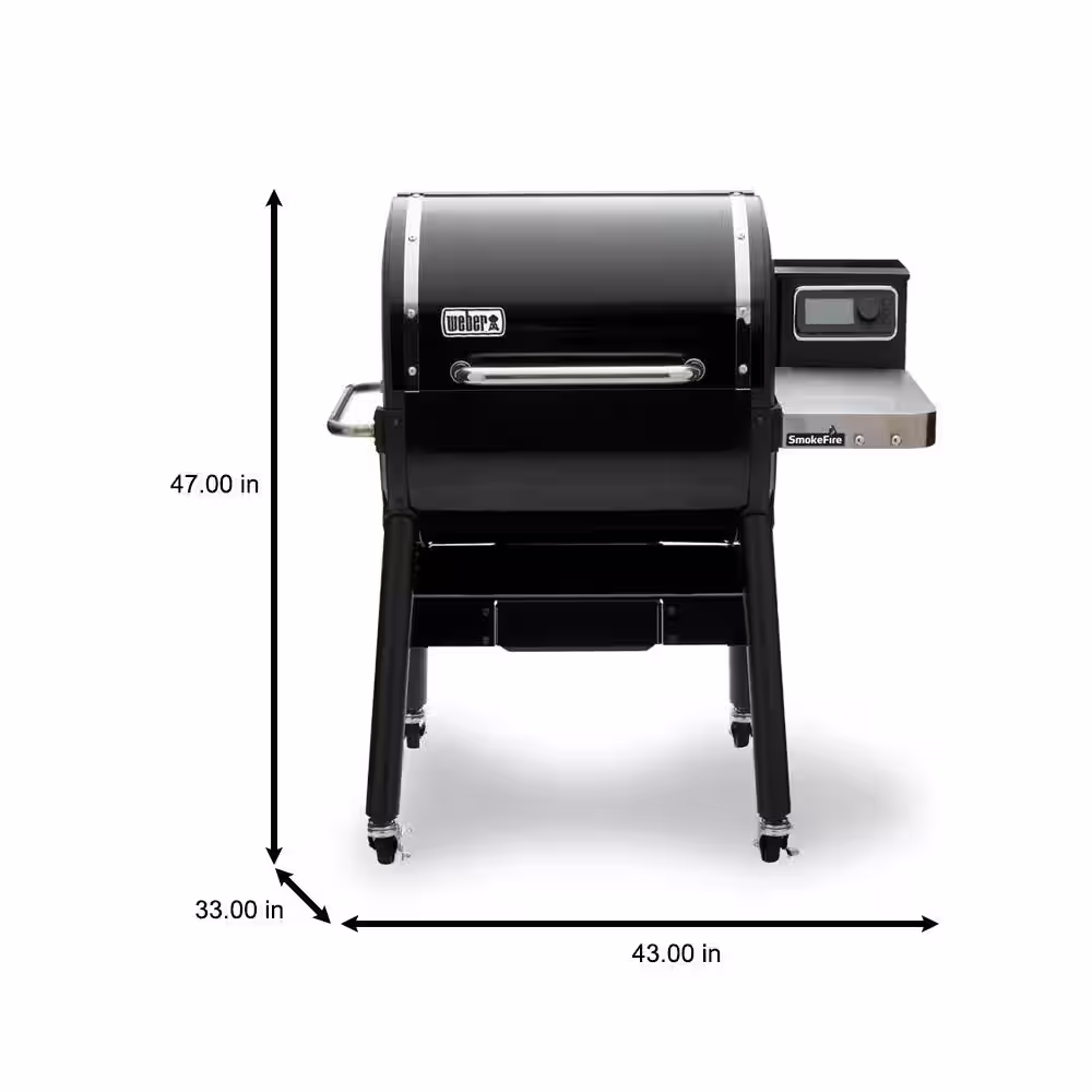 Weber SmokeFire EX4 Wood Fired Pellet Smart Grill in Black (2nd Gen)