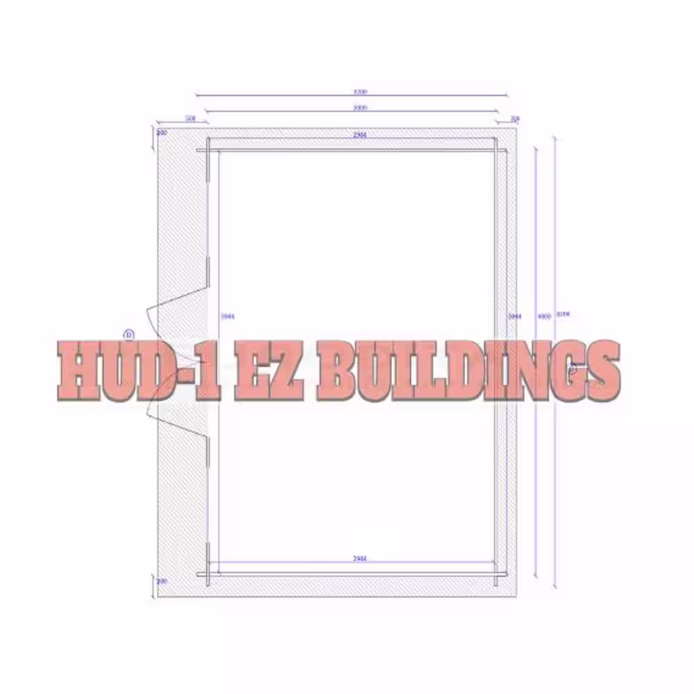 Hud-1 EZ Buildings Hoby 123 sq. ft. milled log D.I.Y. building Kit
