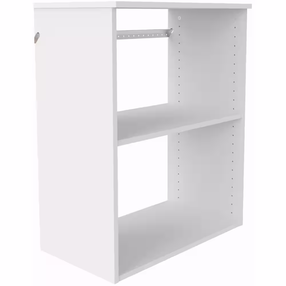 ClosetMaid Style+ 25 in. W White Hanging Wood Closet Tower