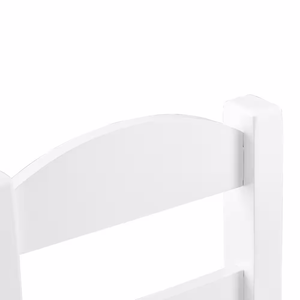 None 5-Piece Rectangle MDF Top White Kids' Table and Chairs Set