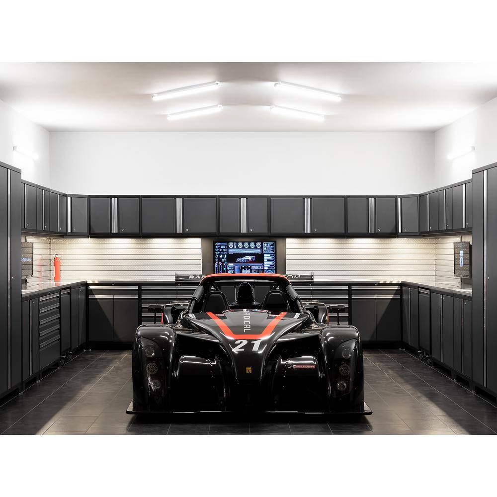 NewAge Products Pro Series 140 in. W x 23.57 in. H x 14 in. D 18-Gauge Steel Cabinet Set in Gray (3-Piece)