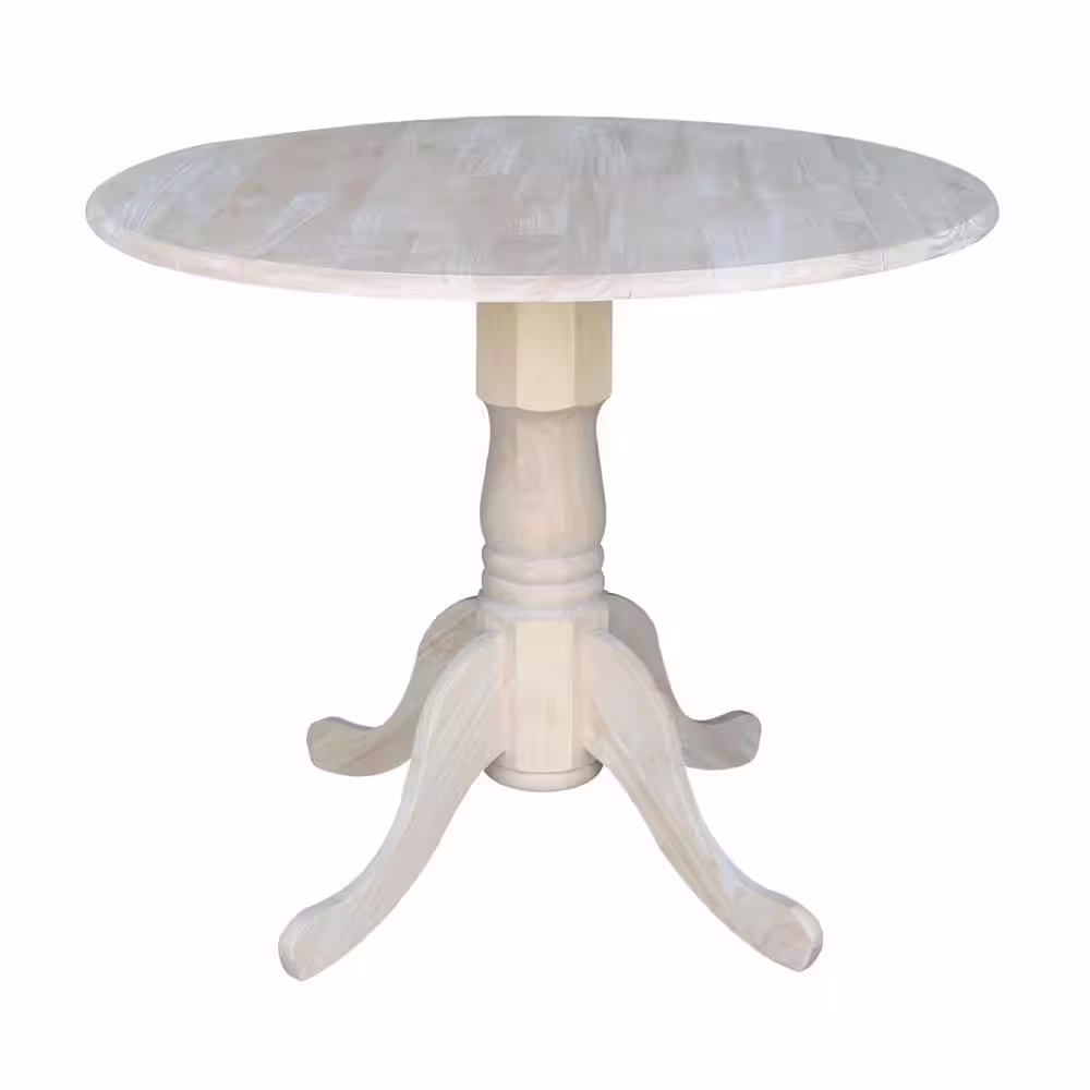 International Concepts Unfinished Dual Drop Leaf Dining Table