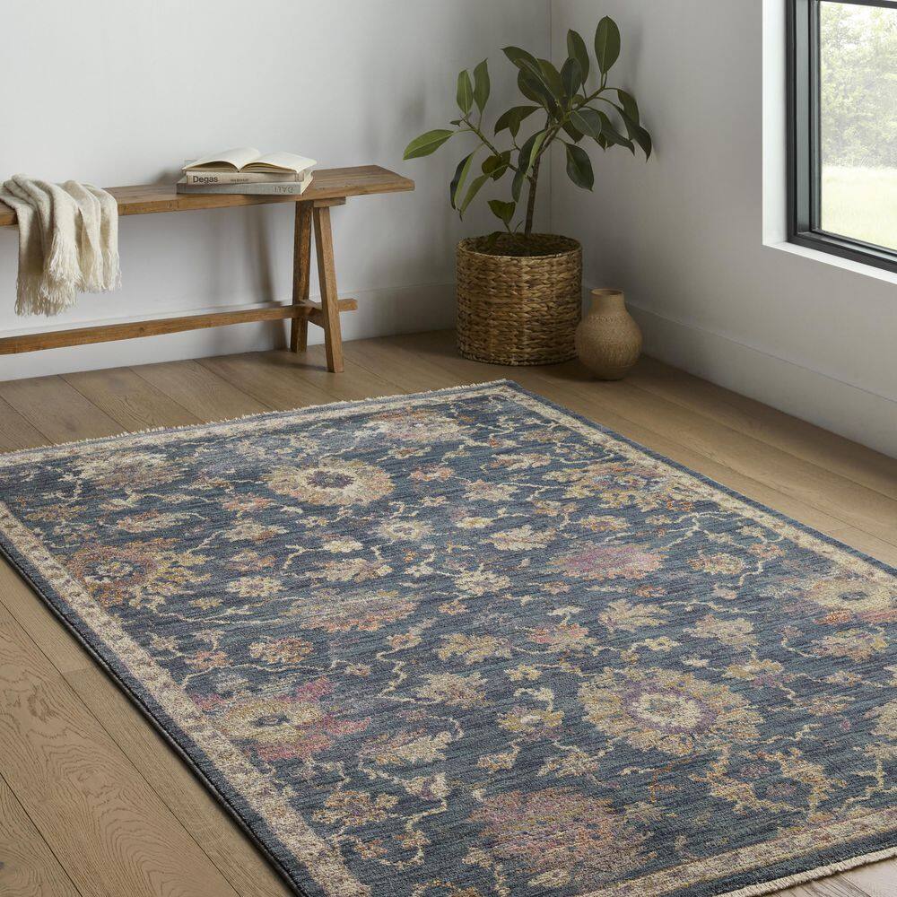 Home Decorators Collection Greta Navy / Rust 3 Ft. 7 In. x 5 Ft. 7 In. Oriental Area Rug