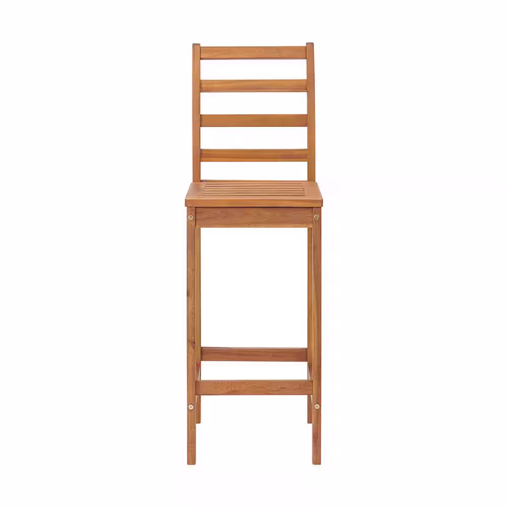 Alaterre Furniture Brandon Acacia Wood Outdoor Bar Height Bistro Set, Set of 3