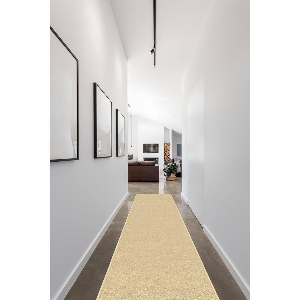 Garland Rug Medallion Tan 3 ft. x 8 ft. Runner Rug