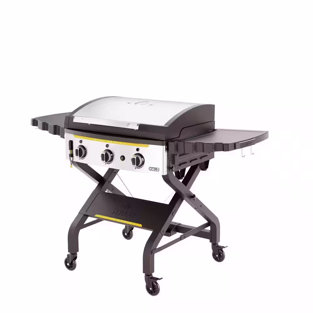 HALO Elite3B 3-Burner Propane Griddle in Black Flat Top Grill