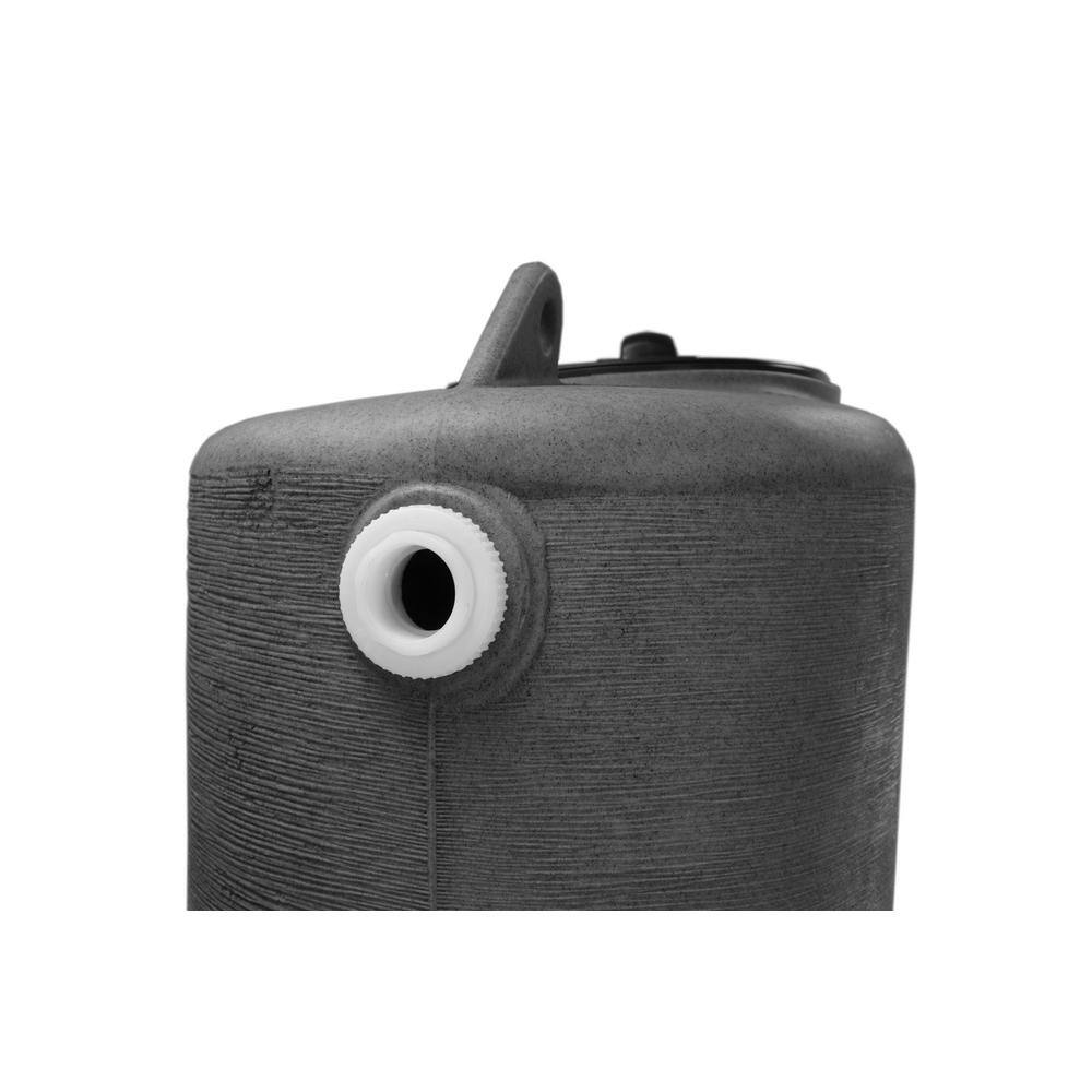 Good Ideas Impressions Slimline 265 Gal. Dark Granite Rain Barrel